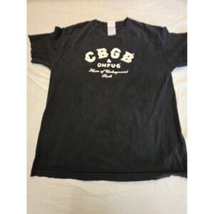 CBGB OMFUG Home of Underground Rock Club Venue T-Shirt Sz L Punk Hardcore NYC
